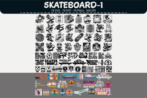 Download Skateboard Vector Clipart – 78 Designs - Boar Collection